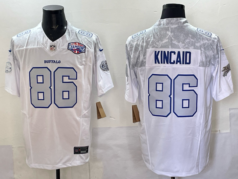 Men Buffalo Bills #86 Kincaid Nike White 2025 Rivalries Collection Limited NFL Jersey 012->buffalo bills->NFL Jersey